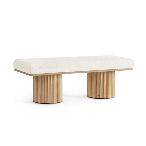 Panca Floriana per interno, con Struttura In Mdf E Compensato, da 122x46x42,5h cm