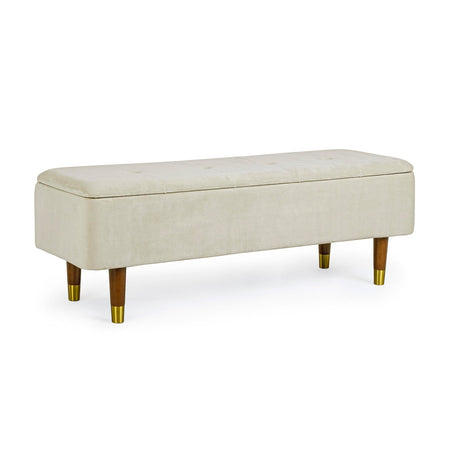 Panca Contenitore "Kira" per interno, con Struttura In Mdf E Compensato, da 120x42x42h cm