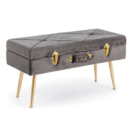 Panca Contenitore "Polina" per interno, con Struttura In Mdf, da 80x34x42h cm