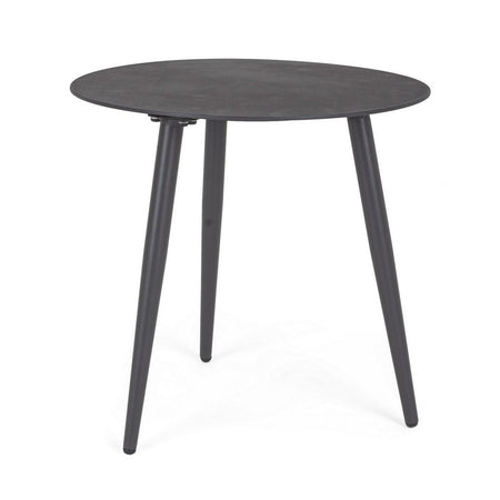 Tavolino ovale "Ridley" con struttura in alluminio per esterno e giardino, resistente