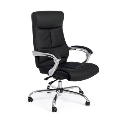 Sedia Lisbona da ufficio ergonomica con braccioli, altezza regolabile, schienale reclinabile