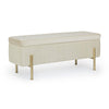 Panca Contenitore Irina per interno, con Struttura In Mdf E Compensato, da 110x42x42h cm