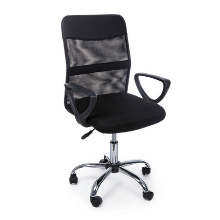 Poltrona "Nairobi" da ufficio ergonomica con braccioli, altezza regolabile, colore nero