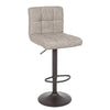 Sgabello da bar Greyson per interno, Struttura E Base Grigio Opaco In Acciaio Verniciato A Polvere (Poliestere), 42 x 51 x 92/113 cm