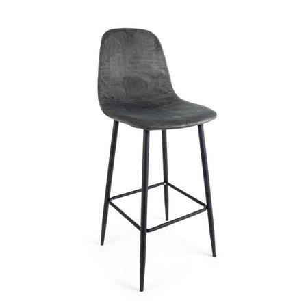 Sgabello da bar Irelia per interno, Struttura In Acciaio Cromato, 49 x 52 x 79,5/100 cm