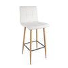 Sgabello da bar Bruce per interno, Gambe In Tubolare Di Acciaio Verniciato Effetto Legno, 46 x 40 x 108 cm