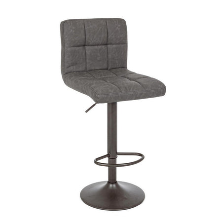 Sgabello da bar Greyson per interno, Struttura E Base Grigio Opaco In Acciaio Verniciato A Polvere (Poliestere), 42 x 51 x 92/113 cm