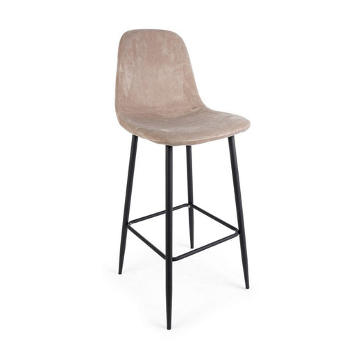 Sgabello da bar Irelia per interno, Struttura In Acciaio Cromato, 49 x 52 x 79,5/100 cm