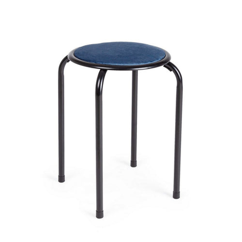 Sgabello per interno Amal Struttura In Tubolare Di Acciaio Verniciato A Polvere Ø 19Mm, 30 x 30 x 45 h cm