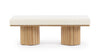 Panca Floriana per interno, con Struttura In Mdf E Compensato, da 122x46x42,5h cm