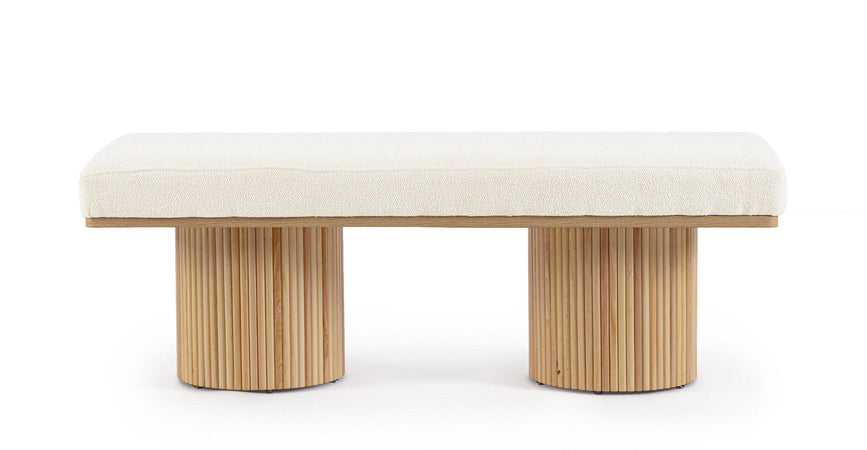 Panca "Floriana" per interno, con Struttura In Mdf E Compensato, da 122x46x42,5h cm