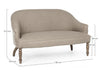 Divano 2 Posti Nadalet per interno, Struttura In Legno Di Mango Massiccio 130 x 74,5 x 75,5 h cm