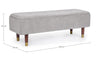 Panca Contenitore Kira per interno, con Struttura In Mdf E Compensato, da 120x42x42h cm