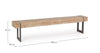 Panca Garrett per interno, con Struttura In Acciaio, da 200x30x45h cm