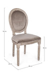 Sedia Mathilde con struttura in legno di betulla, per arredo interno 48 x 46 x h 96 cm