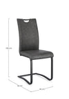 Sedia Kenneth con gambe in acciaio verniciato a polvere epossidica, per arredo interno 42 x 56 x h 102 cm