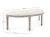 Panca Tilde per interno, con Struttura In Legno Di Betulla E Rubberwood, da 125x42x48h cm