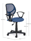 Poltrona Ella da ufficio ergonomica con braccioli, altezza regolabile