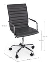 Poltrona Perth da ufficio ergonomica con braccioli, altezza regolabile