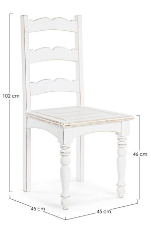 Sedia "Colette" con legno mango massiccio, per arredo interno 45 x 45 x h 102 cm
