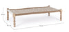 Panca Khat Tamil per interno, con Struttura In Legno Sheesham E Seduta In Corde Di Cotone, da 176x86x46h cm