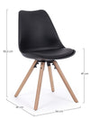Sedia New Trend con gambe in legno di faggio, per arredo interno 54 x 49 x h 83,5 cm