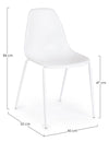 Sedia Iris con gambe in tubolare di acciaio verniciato a polvere, per arredo interno 45 x 52 x h 84 cm