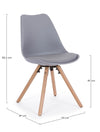 Sedia New Trend con gambe in legno di faggio, per arredo interno 54 x 49 x h 83,5 cm