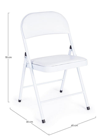 Sedia "Felicity" con struttura in tubolare di acciaio ø22 mm verniciato a polvere (poliestere), per arredo interno 45 x 45 x h 78 cm