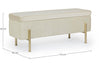 Panca Contenitore Irina per interno, con Struttura In Mdf E Compensato, da 110x42x42h cm