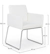 Sedia Sixty Text con struttura in acciaio e compensato, per arredo interno con braccioli, 60 x 54 x h 80,5 cm