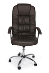 Poltrona Dehli da ufficio ergonomica, rivestimento in similpelle con braccioli e ruote