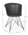 Sedia Loft con gambe in acciaio verniciato a polvere epossidica, per arredo interno 56 x 54 x h 76 cm