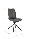 Sedia Kepler con gambe in acciaio verniciato a polvere epossidica, per arredo interno 50 x 66 x h 94 cm