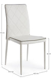 Sedia Achille con struttura in acciaio, per arredo interno 43,5 x 53,5 x h 92 cm