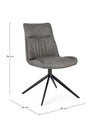 Sedia Jordan con gambe in acciaio verniciato a polvere epossidica, per arredo interno 50 x 64 x h 86 cm