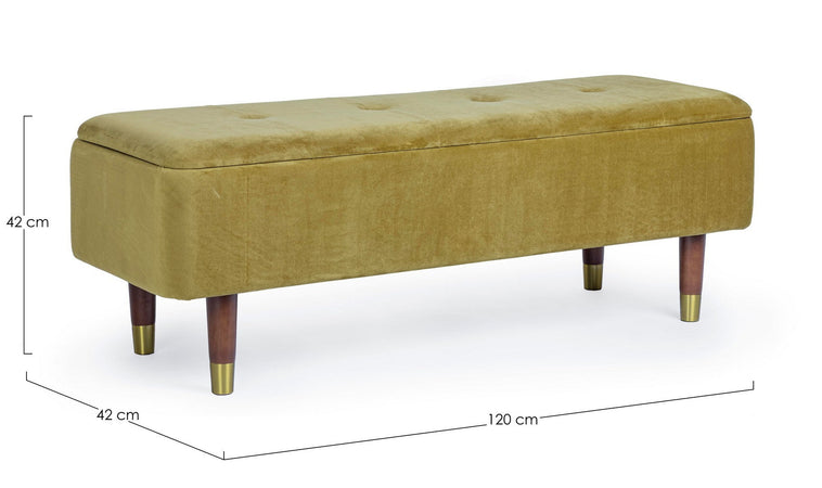 Panca Contenitore "Kira" per interno, con Struttura In Mdf E Compensato, da 120x42x42h cm