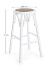Sgabello da bar Circle per interno, Struttura In Legno Di Olmo, 40 x  x 40 x 73 cm