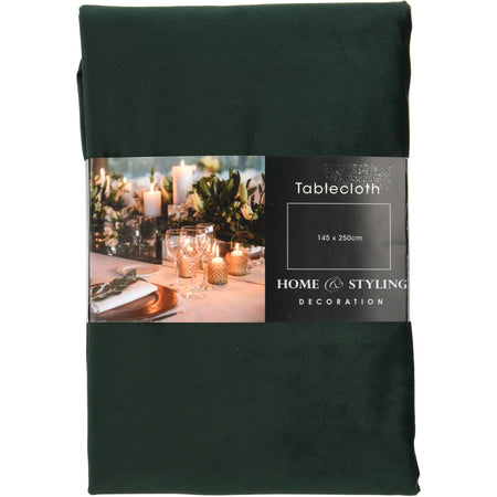 Tovaglia nataliza da 250 x 145 cm, decorazione in plastica, tinta unita