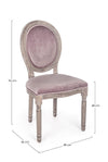 Sedia Mathilde con struttura in legno di betulla, per arredo interno 48 x 46 x h 96 cm