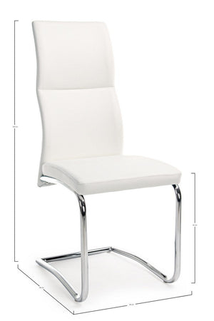 Sedia "Thelma" con struttura in acciaio, per arredo interno 43,5 x 62 x h 102 cm