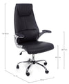 Poltrona Camberra da ufficio ergonomica con braccioli, altezza regolabile