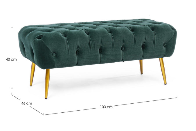 Panca "Giacinta" per interno, con Struttura In Mdf E Compensato, da 103x46x40h cm