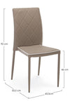 Sedia Achille con struttura in acciaio, per arredo interno 43,5 x 53,5 x h 92 cm