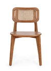 Sedia Abby con legno teak, per arredo interno 47 x 56 x h 83 cm