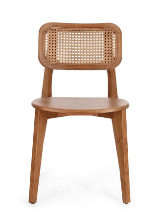 Sedia "Abby" con legno teak, per arredo interno 47 x 56 x h 83 cm