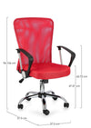 Sedia da ufficio ergonomica Brisbane con ruote, poltrona presidenziale per scrivania