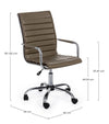 Poltrona Perth da ufficio ergonomica con braccioli, altezza regolabile