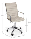 Poltrona Perth da ufficio ergonomica con braccioli, altezza regolabile
