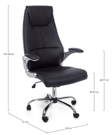 Poltrona "Camberra" da ufficio ergonomica con braccioli, altezza regolabile